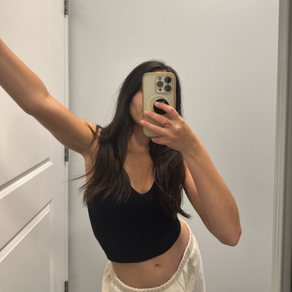 Black CQbyCQ Cropped Tank